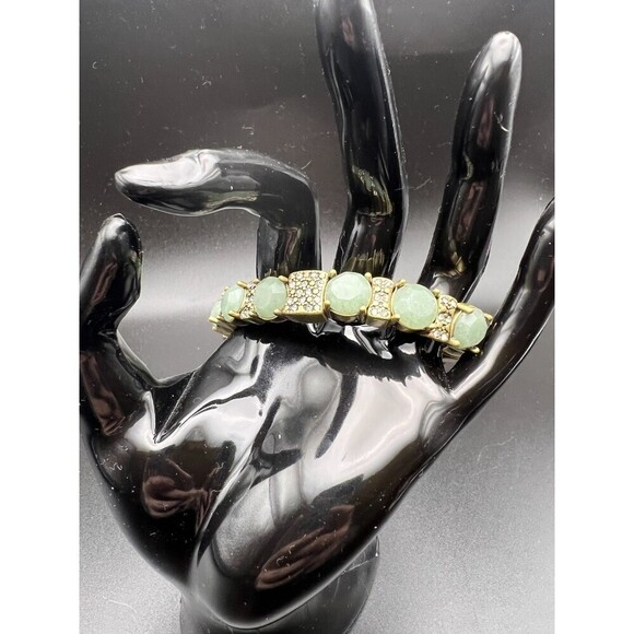 J. Crew Green and Crystal Stretch Bracelet - Picture 5 of 7
